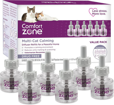 COMFORT ZONE 6 Pack MultiCat Diffuser Refills