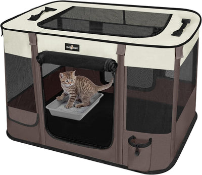 Foldable Pet Kitten Playpen, Upgrade Waterproof Portable Cat Dog Playpen Kennel Tent for Small Dog Cat