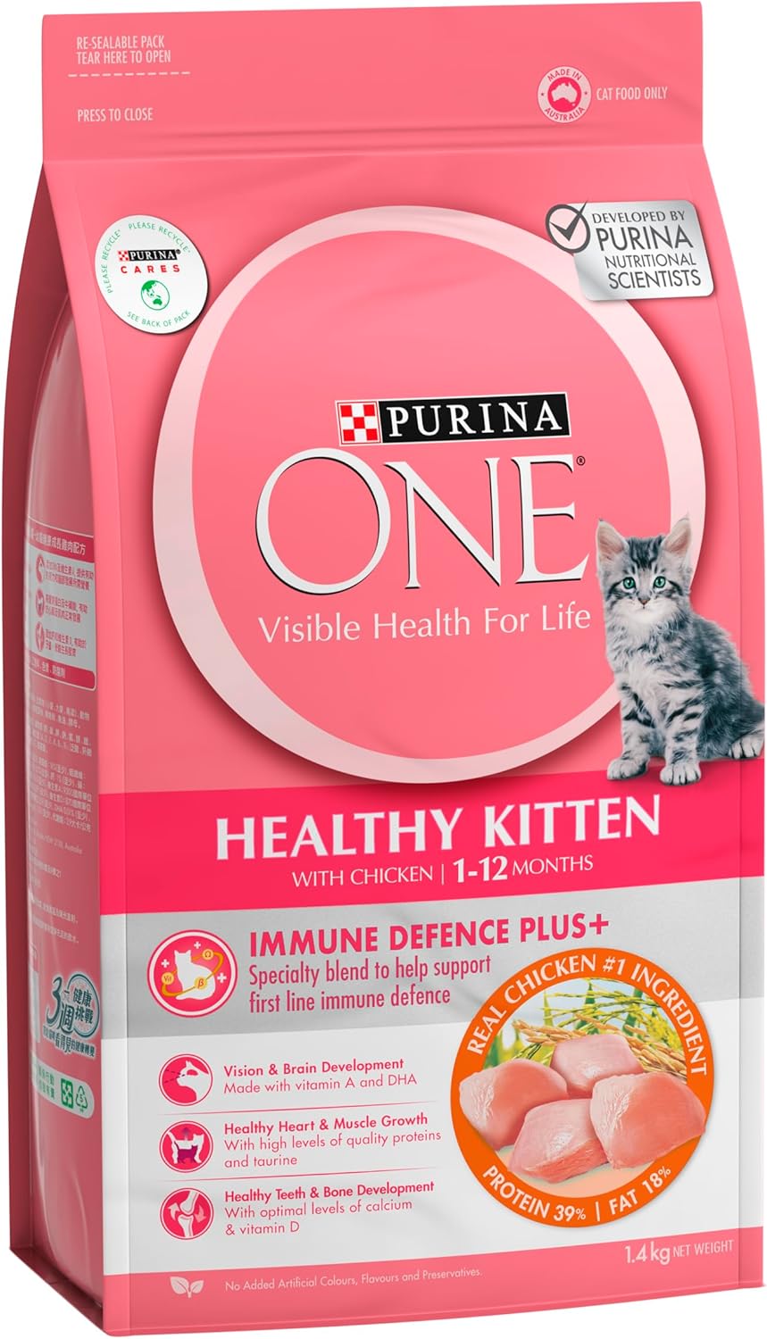 PURINA ONE Kitten Dry Cat Food Immune Defence Plus+ Chicken 1.4kg