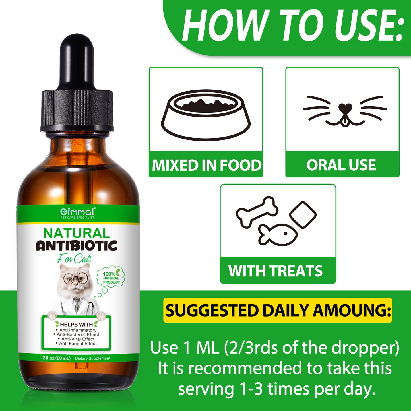 Natural Antibiotic Drops for Cats – Immune, Skin & Infection Support