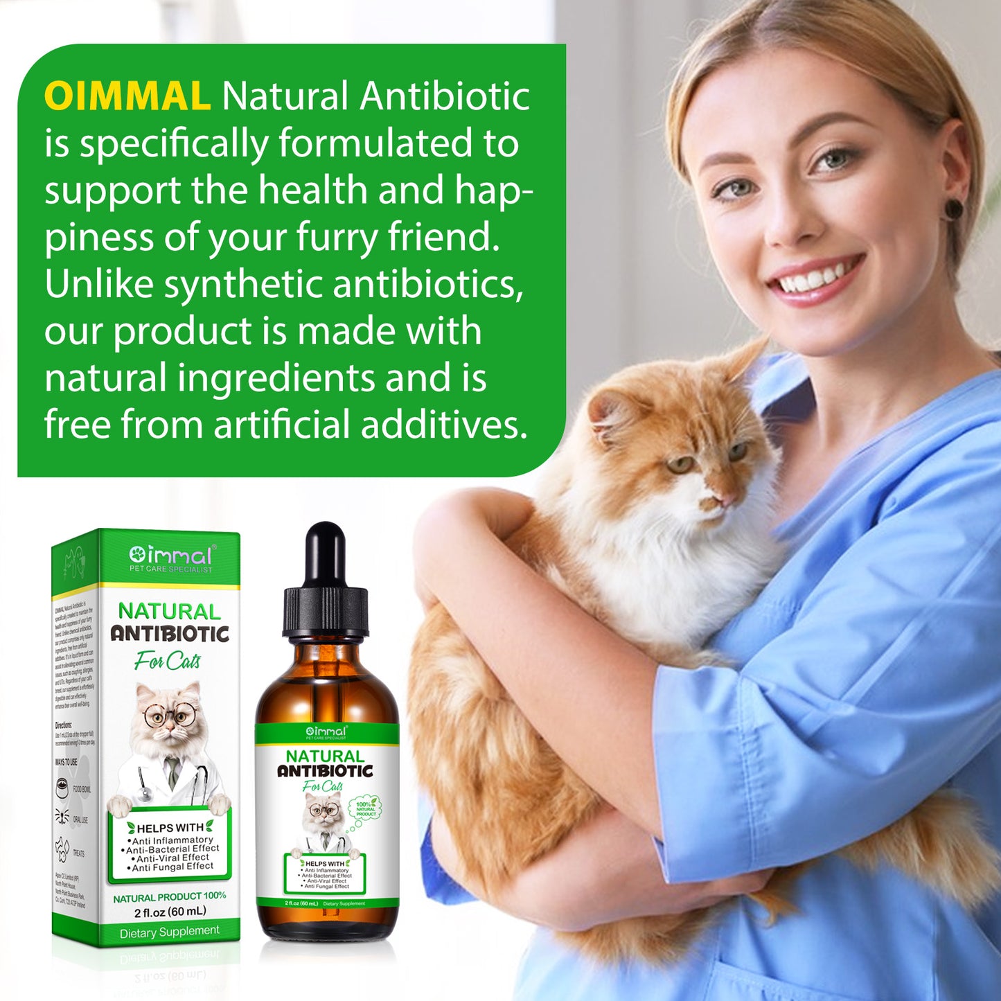 Natural Antibiotic Drops for Cats – Immune, Skin & Infection Support
