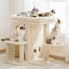 Heybly Cat Tree, 65cm Cat Tower with Spacious Top Perch for Large Cats,Beige