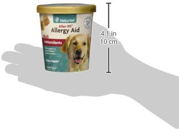 NaturVet Dog Allergy Relief Supplement - Soothes Itchy Paws, Eyes, Ears, Skin - Stops Itching, Licking, Scratching - Supports Seasonal Itching