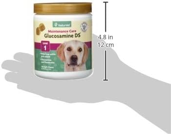 NaturVet Glucosamine DS Level 1 Maintenance Joint Care for Dogs and Cats, 120 ct Soft Chews, Made in USA
