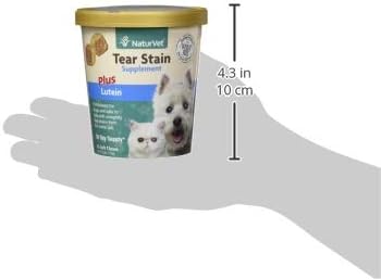 NaturVet Tear Stain Supplement Plus Lutein for Dogs and Cats, 70 ct Soft Chews, Made in USA