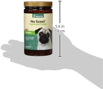 NaturVet No Scoot for Dogs - Plus Pumpkin | Supports Healthy Gland & Intestinal Function | Enriched with Beet Cutlet, Linseed & Psyllium Husks | 155 g Powder
