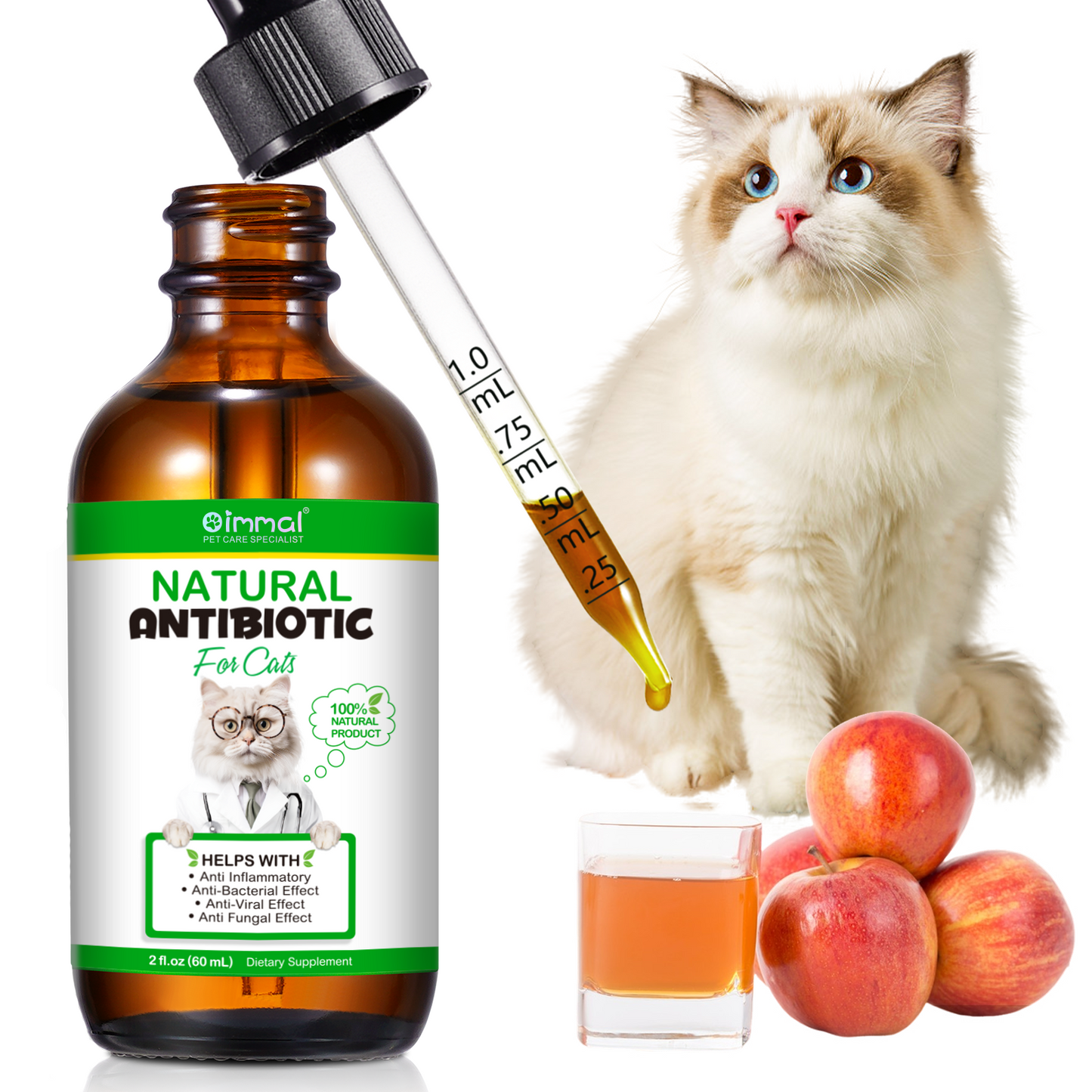 Natural Antibiotic Drops for Cats – Immune, Skin & Infection Support