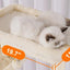 Heybly Tall Cat Tree 78-inch Multi-Level Cat Tower for Indoor Cats HCT033M | Cat Condo with 2 Widened Plush Perches, Multi-Level Cat Furniture with Scratching Board, Big Caves, Beige