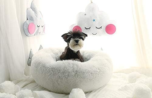Anti Anxiety Round Fluffy Plush Faux Fur Warm Washable Dog Bed & Cat Bed, Original Bed for Small Medium Large Pets,Used to Relieve Joints and Improve Sleep
