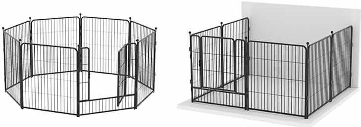 Dog Pen Dog Playpen 8 Panels Dog Fence Indoor Outdoor Playpens 80cm