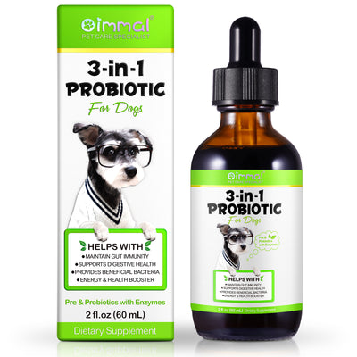 Oimmal 3-in-1 Probiotic for Dogs – Gut Health, Immunity & Energy Booster (2 fl oz / 60 mL)