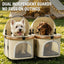 Twin Pet Stroller for 2 Cats & Dogs – Foldable  with Lightweight Aluminum Alloy Frame, Adjustable Design, Portable Pet Pushchair for Small Dogs & Cats,Khaki