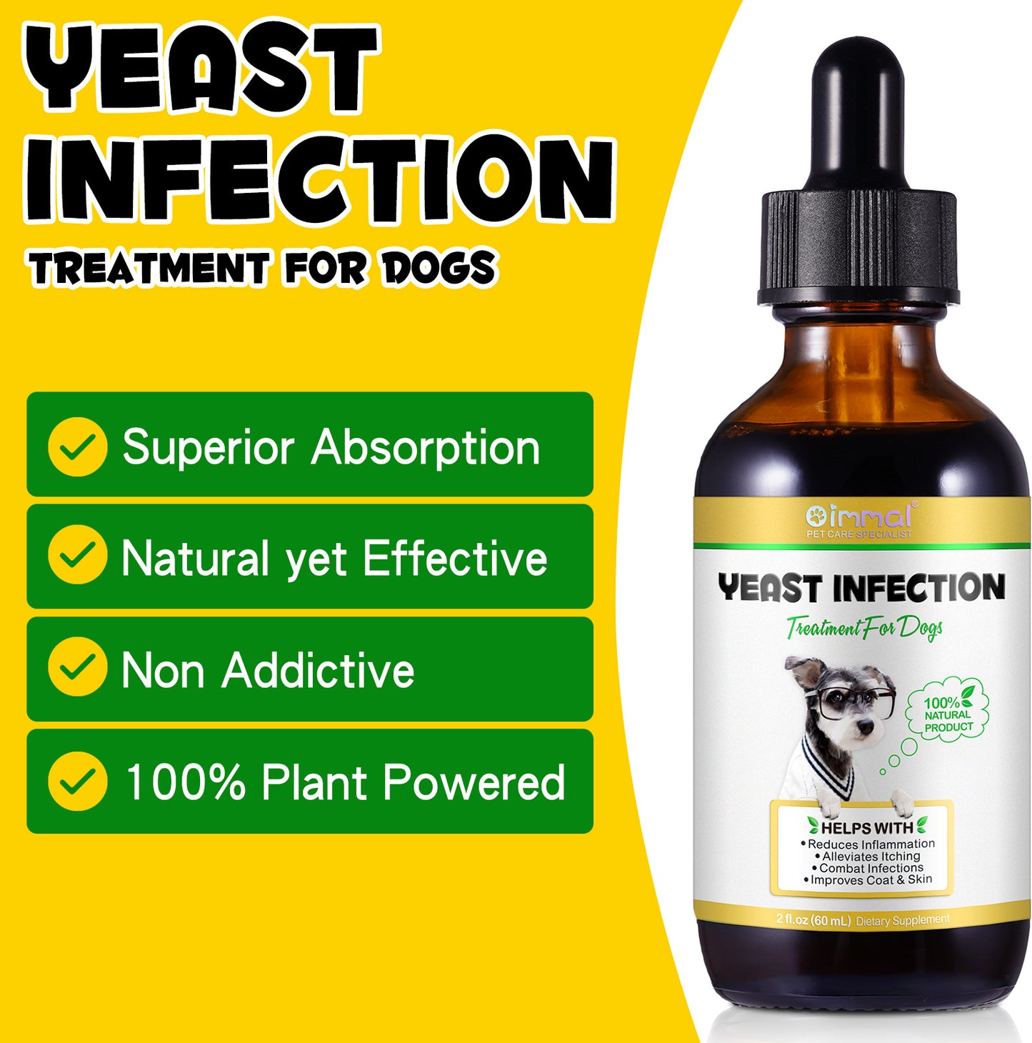 Dog Yeast Infection Treatment Drops – Anti-Itch, Skin & Immune Support