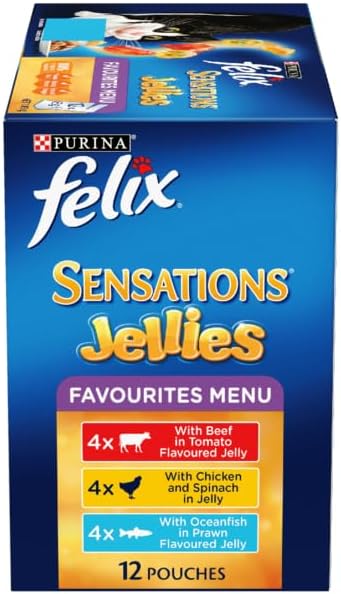 FELIX Sensations Adult Wet Cat Food Favourites Menu Jellies 60x85g