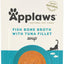 Applaws 100% Natural Wet Cat Treat Fish Bone Broth with Tuna Fillet Soup, Limited Ingredients Pet Food 80g (Pack of 6)