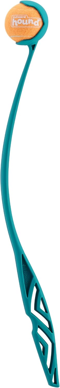 A Ball Dog Ball Launcher with Ergonomic Handle, Interactive Fetch Toy, Comfort Grip, Long-Distance Play, Slobber-Free Pickup
