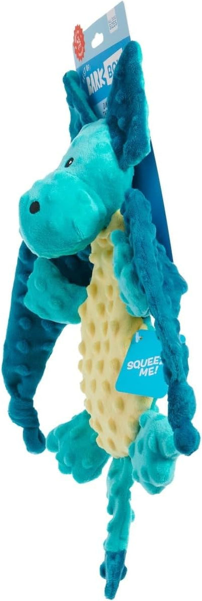 Barkbox Dingbert The Dragon Plush Dog Toy – Squeaky & Crinkly Fantasy Dragon Toy with Flapping Wings for All Dogs