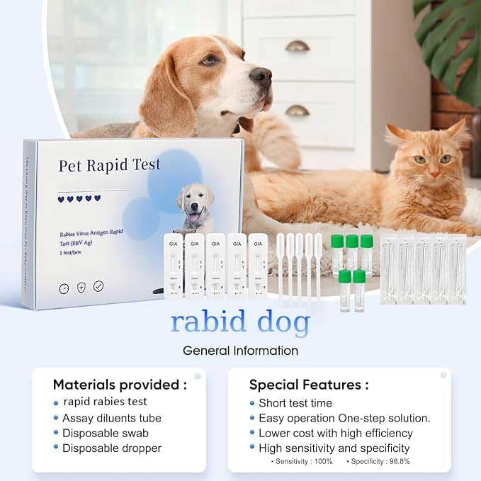 Giardia Test Kit for Dogs and Cats – Fast & Accurate Results in 5–10 Minutes – Detects Giardia in Feces or Vomit – Easy-to-Use, Non-Invasive, Early Diagnosis for All Breeds and Ages