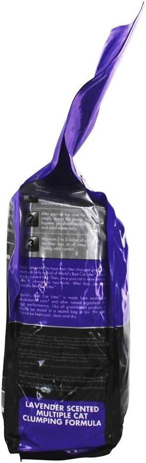 World's Best Multiple Cat Lavender Scented Litter for Cats 7 Pound