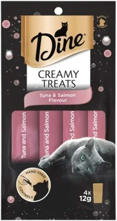 DINE Creamy Treats Tuna and Salmon Flavour 8X(4x12G) (CDCTTS8X4X12)