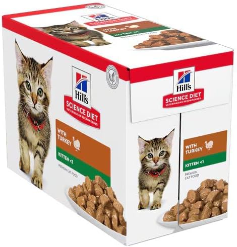Hill’s Science Diet Kitten with Turkey Wet Cat Food Pouches 12x85g