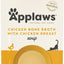 Applaws 100% Natural Wet Cat Treat Chicken Bone Broth with Chicken Breast Soup, Limited Ingredients Pet Food 80g (Pack of 6)