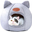 Cat Cave Bed Dog House Cats Tent with Removable Cushion Pillow (Gray, XL-15.75x15.75x15.75 Inches)