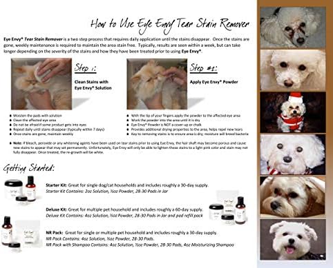 Eye Envy Gentle Action Dry Applicator Refill Pads for Dogs and Cats. 30 Count. Refill Reusable