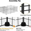 Dotala 12 Panels Metal Pet Playpen Tent Cats Exercise Pen Crate Cage Kennel Dog Foldable Fence Yard Barrier Ideal for Guinea Pigs, Rabbit, Gerbil, Puppy, DIY Metal Wire Yard Fence
