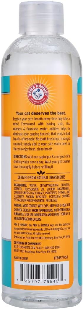 Arm & Hammer for Pets Advanced Care Dental Water Additive for Cats