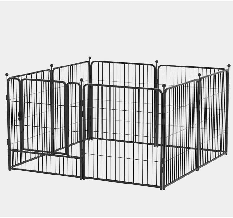 Dog Pen Dog Playpen 8 Panels Dog Fence Indoor Outdoor Playpens 80cm