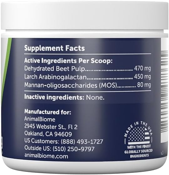 AnimalBiome Complete Fiber Blend Prebiotic Powder for Dogs and Cats