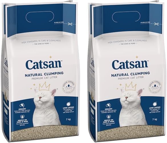 CATSAN Cat Litter Ultra Clumping Clay 7kg (Pack of 2)