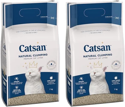 CATSAN Cat Litter Ultra Clumping Clay 7kg (Pack of 2)