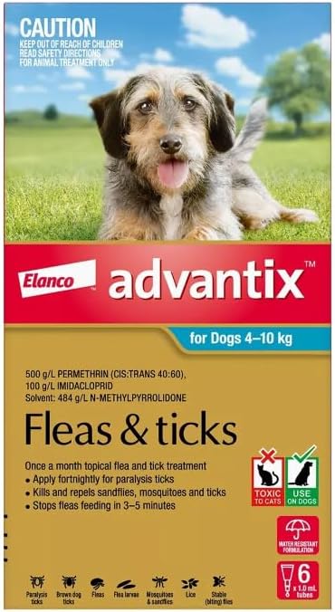 Advantix for Medium Dogs 4 to 10Kg Aqua 6 Pack