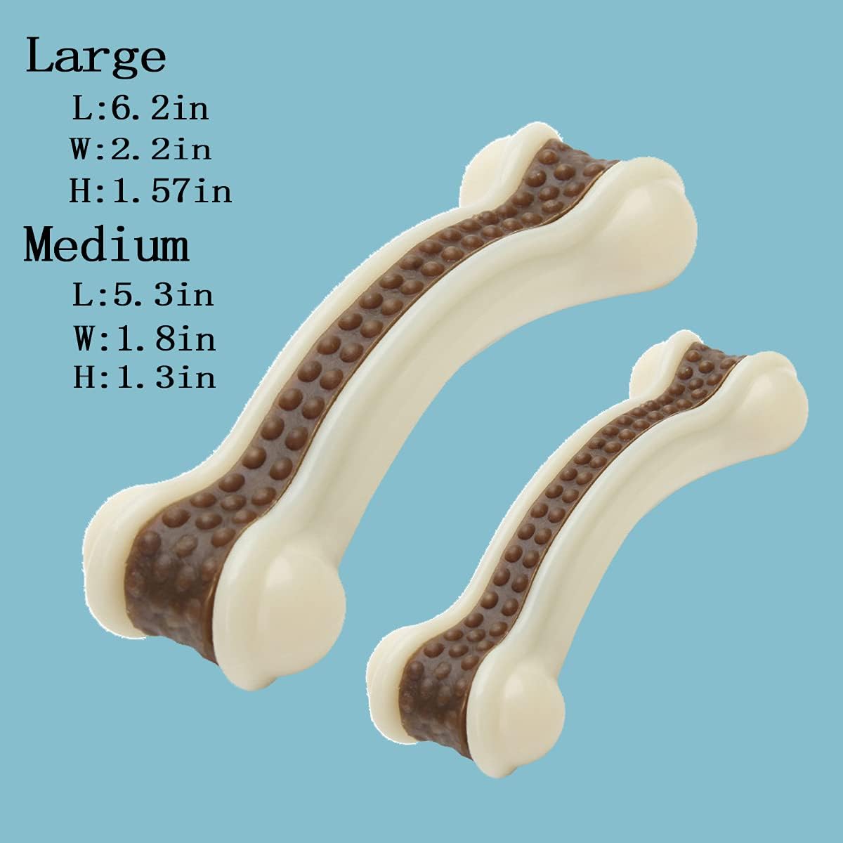 Dog Chew Toys for Aggressive Chewers Large Breed,2 Pack Beef Flavor