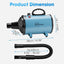 Petzly Dog Dryer for Pet Grooming, 3200W High Velocity Force Blow Pet Dryer, Adjustable Speed & Temperature Control Dog Blow Dryer, Quiet Dog Hair Dryer with 3 Nozzle