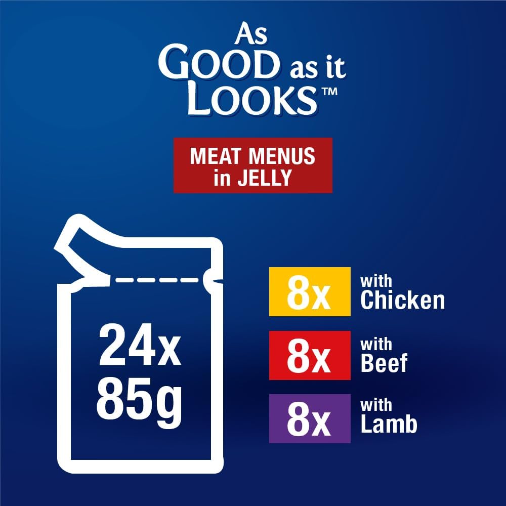 FELIX Adult As Good As It Looks Meat Menu in Jelly Wet Cat Food 54x85g