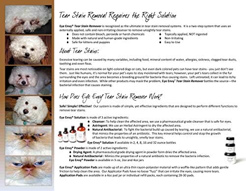 Eye Envy Gentle Action Dry Applicator Refill Pads for Dogs and Cats. 30 Count. Refill Reusable