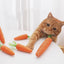 Cat Chew Toys, 2Pcs Carrot Shapes Cat Rope Toys with Sounding Parcels Interactive