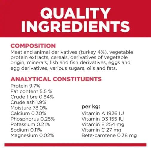 Hill’s Science Diet Kitten with Turkey Wet Cat Food Pouches 12x85g