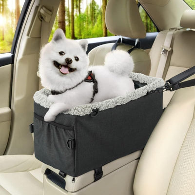 LAMCAN Dog Car Seat, Dog Booster Car Seat for