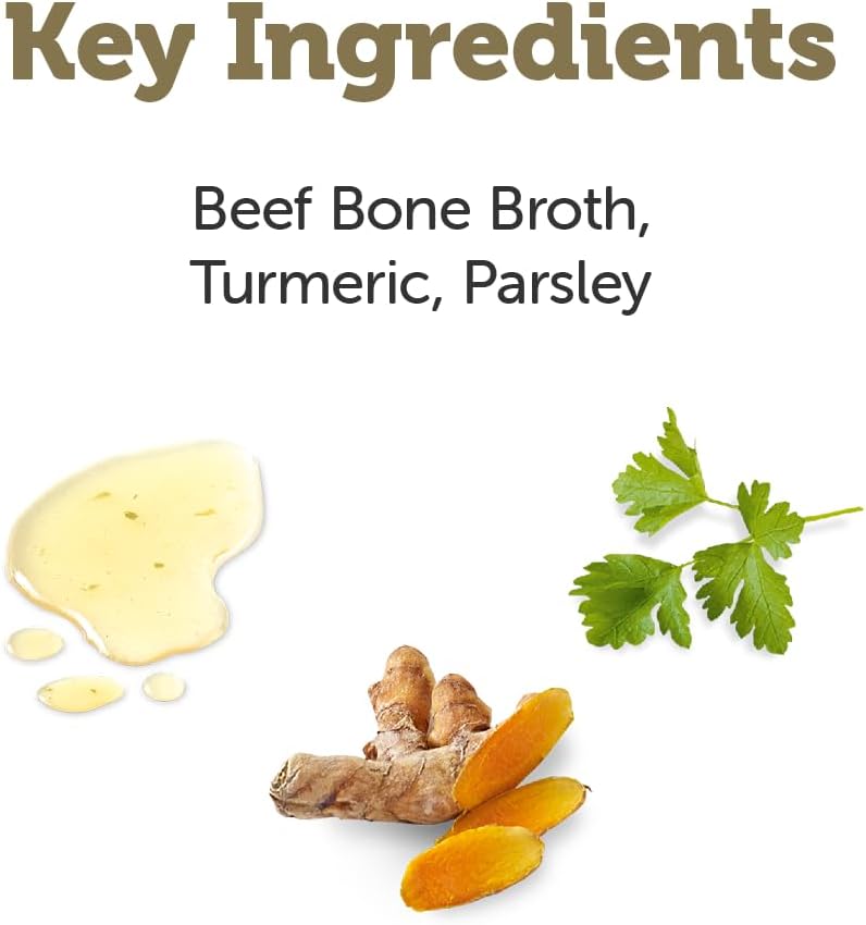 Applaws Taste Toppers 100% Natural Wet Dog Food Beef Bone Broth with Turmeric & Parsley 200g (Pack of 6), Limited Ingredients Pet Food