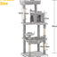Petzly Cat Tree, 142CM Tall Cat Tree Tower for Large Big Cats, Light Gray