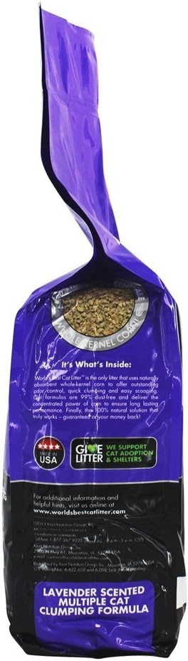 World's Best Multiple Cat Lavender Scented Litter for Cats 7 Pound