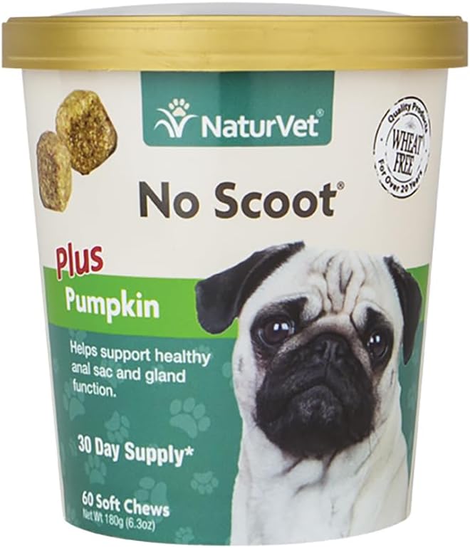 NaturVet 79903697 No Scoot Plus 60 Count Pumpkin Soft Chew