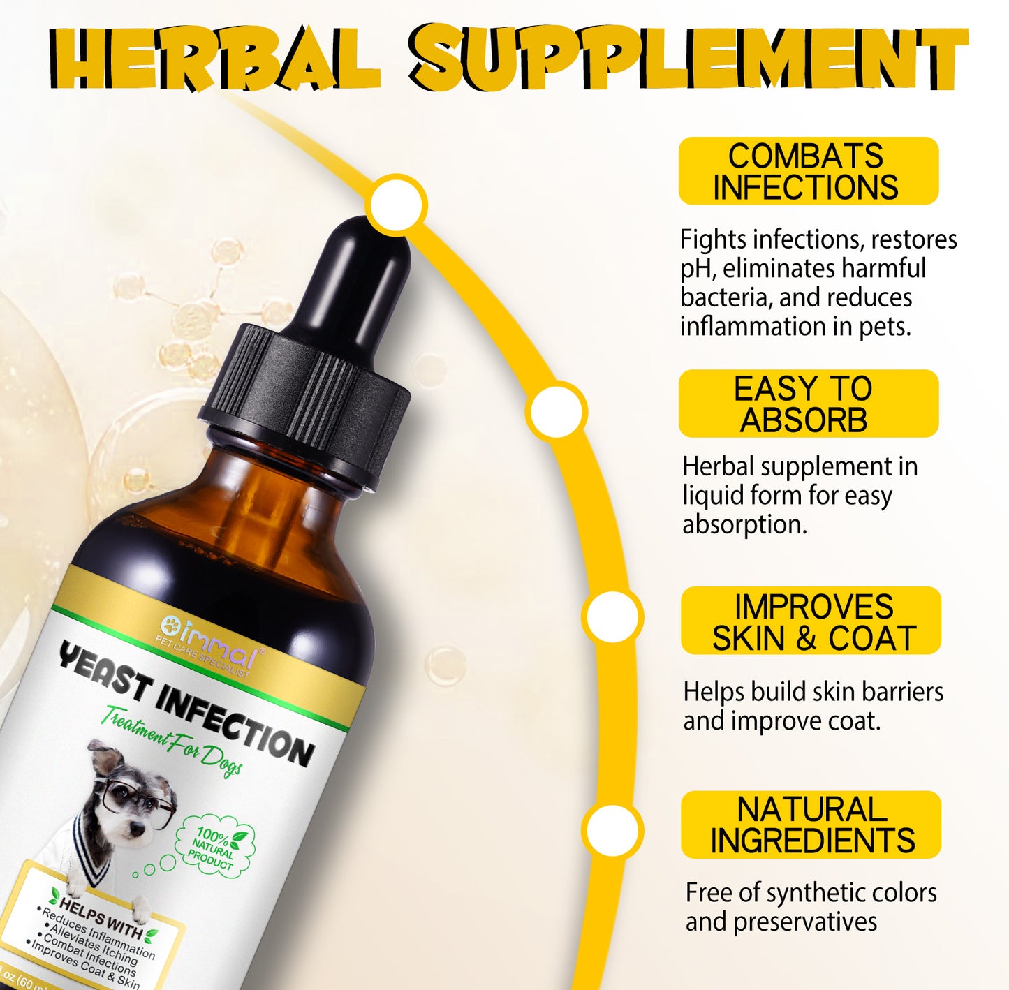 Dog Yeast Infection Treatment Drops – Anti-Itch, Skin & Immune Support