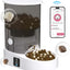 Rechargable Automatic Cat Feeders - 5G WiFi Pet Feeder with APP Control, 4L Timed Cat Feeders for Dry Food, 1-10 Meals Per Day, 12 Portions Per Meal, Easy to Clean