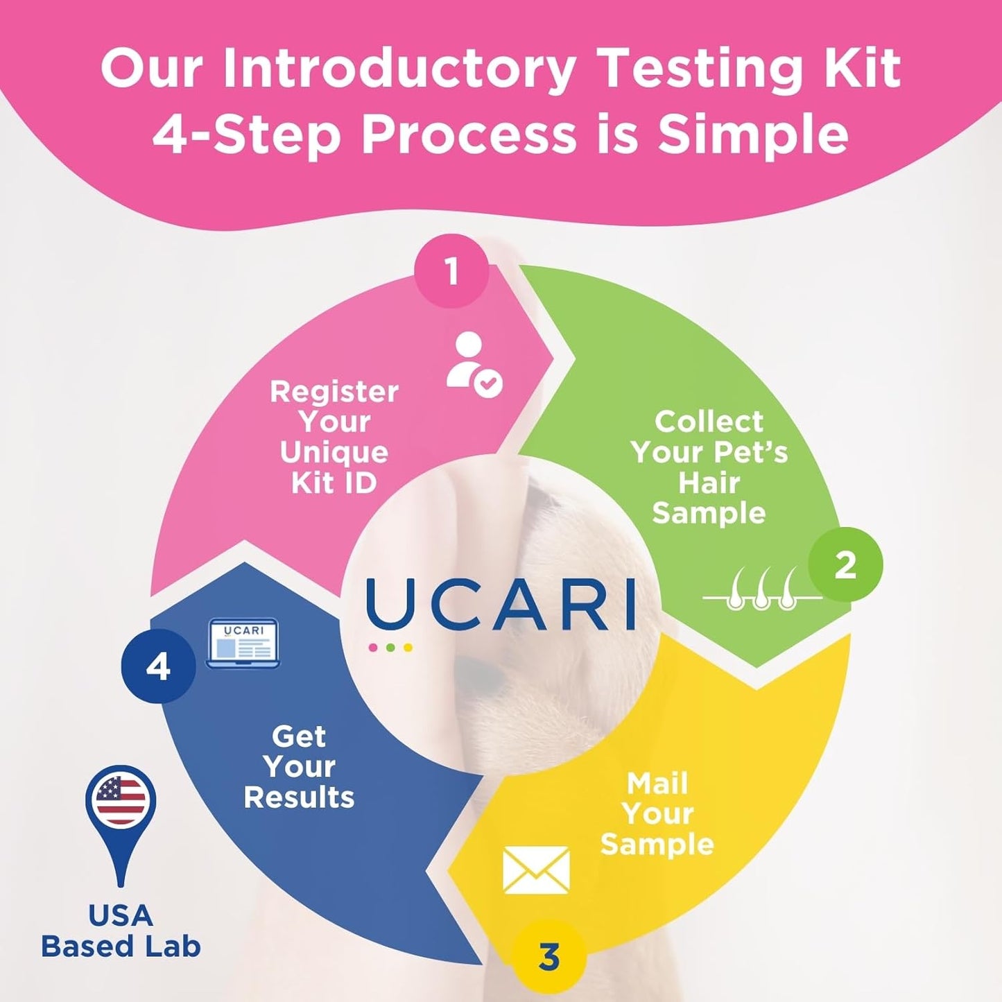 UCARI Pet Sensitivity Test | Screens for 350+ Intolerances | Food & Ingredients Analysis | Results in 48 Hours | Cats & Dogs