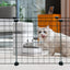 MelPet Pet Playpen Foldable Metal Pet Cage Enclosure Puppy Fence 16 Panels